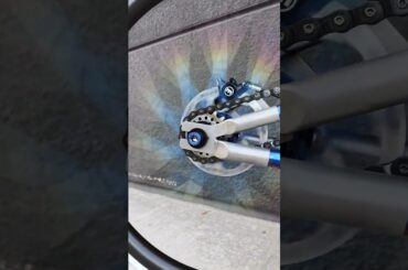 That sound! Custom anodized titanium electric bmx ebike.