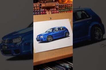 Some cars are worth driving.Some are worth drawing. The Golf 4 R32 is very clearly both.