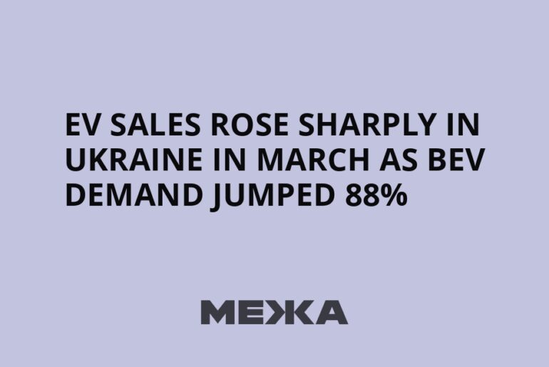EV sales rose sharply in Ukraine in March as BEV demand jumped 88%