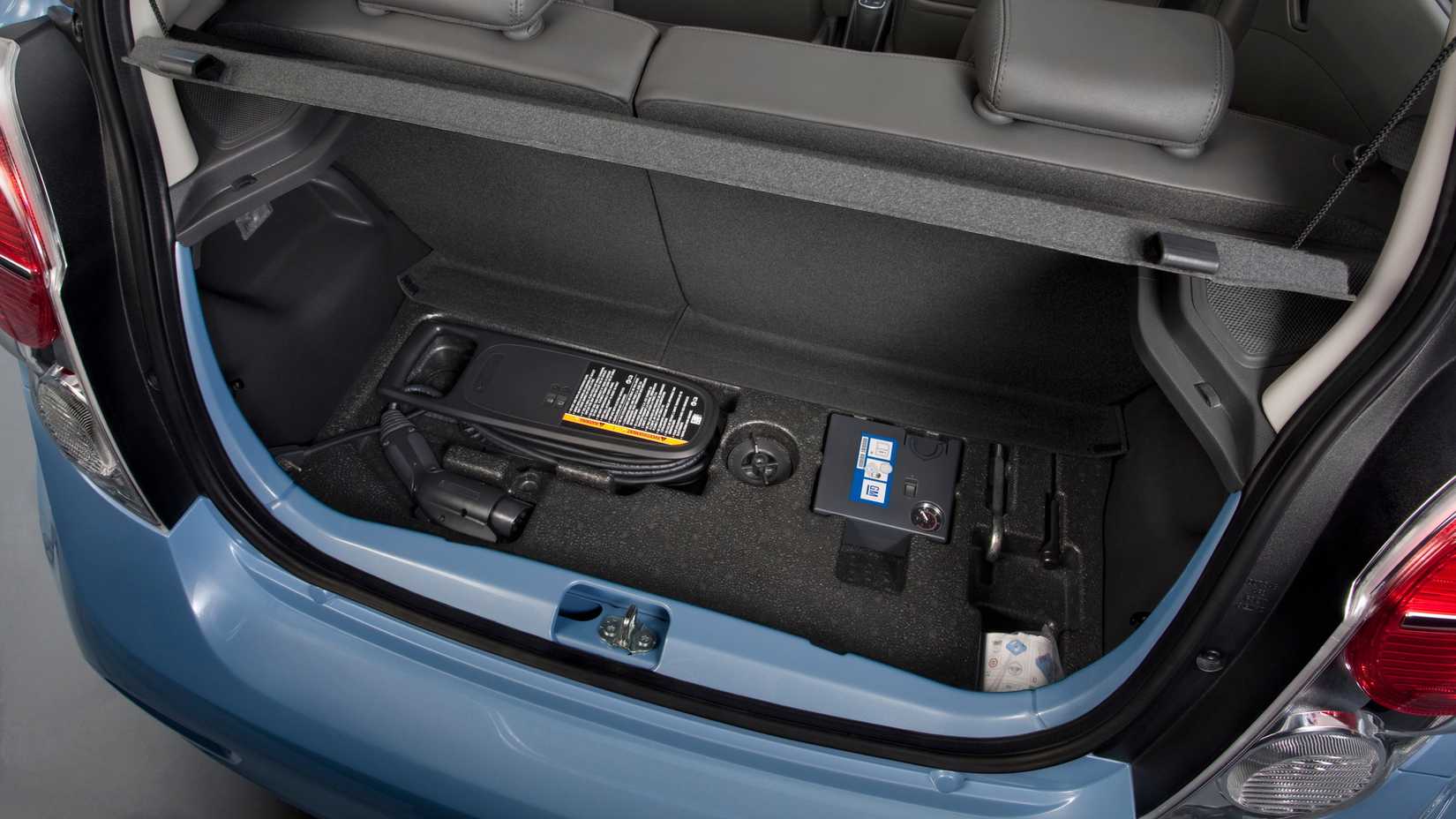 An interior shot of the 2016 Chevrolet Spark EV's boot