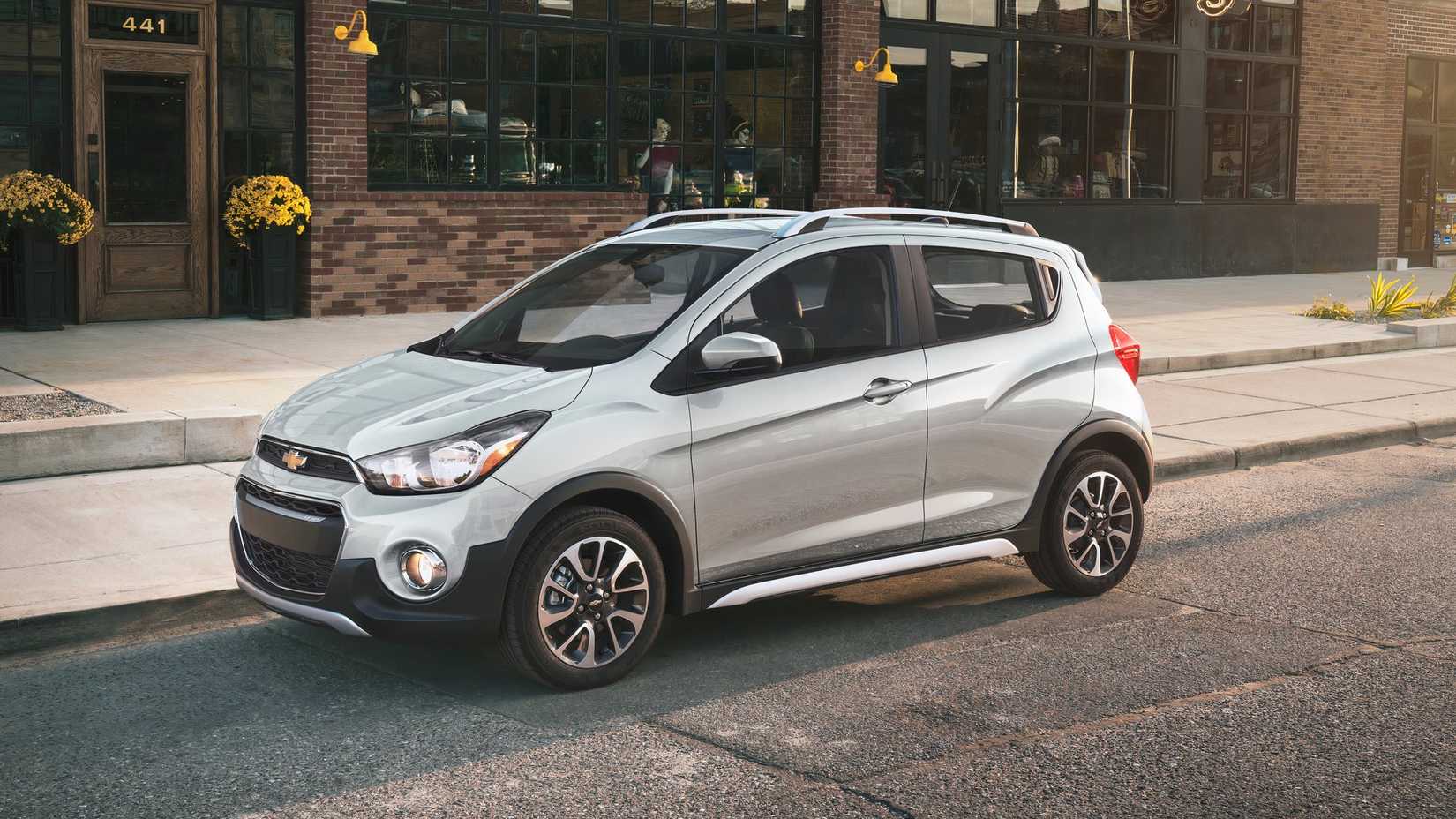 A 2021 Chevrolet Spark parked on the side of the road