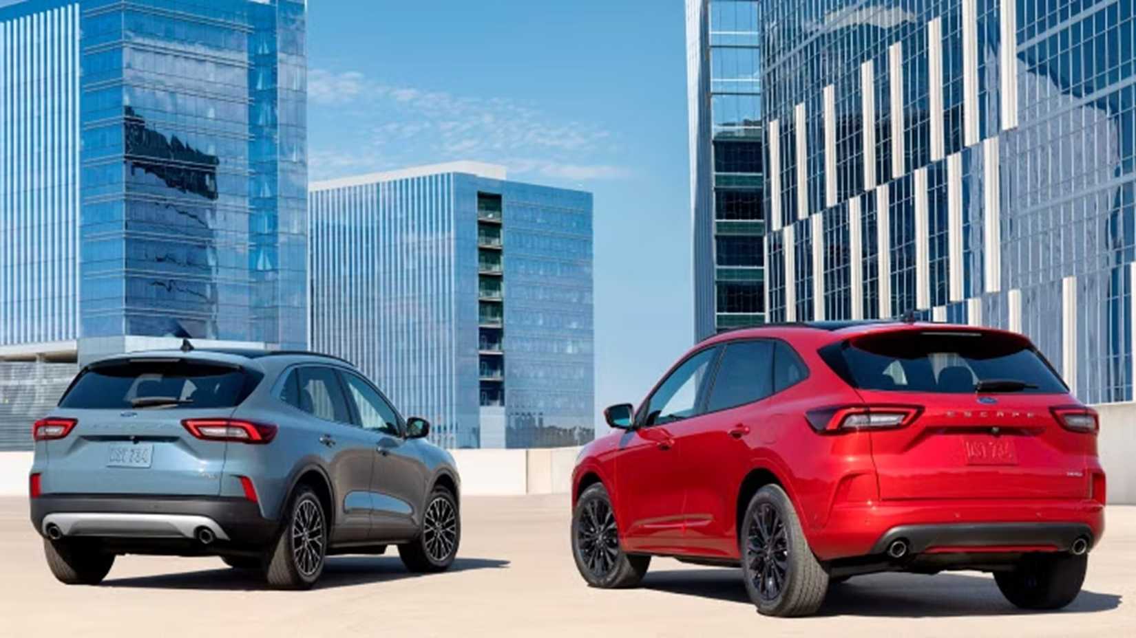 2023 Ford Escape Vapor Blue PHEV Rapid Red ST Line Rear