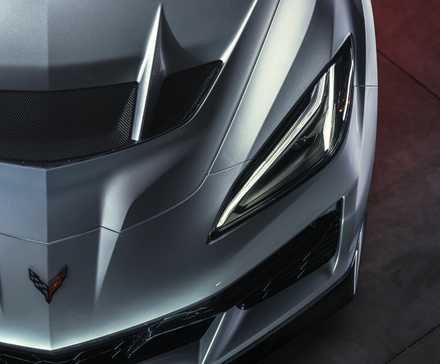 2026 Corvette ZR1X Exterior Blade Silver Metallic Hood Top View