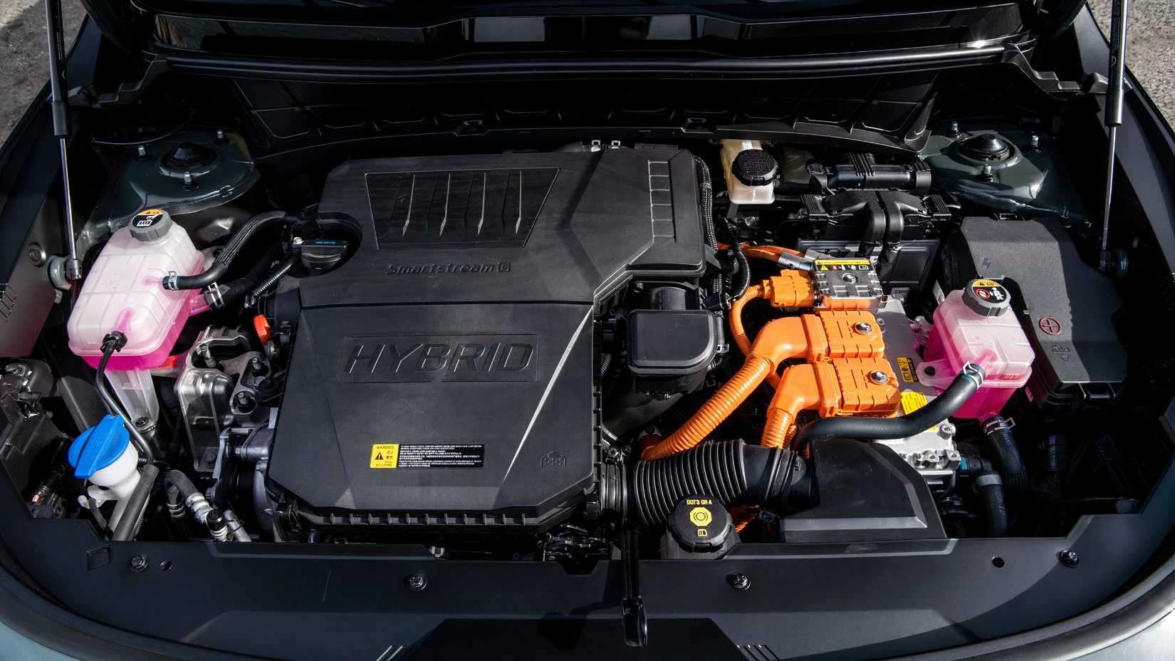Close-up of a 2026 Kia Niro Hybrid Engine Bay Shot
