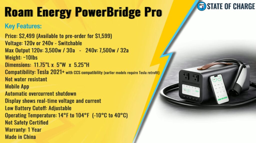 RoamEnergy PowerBridge Pro: Key Features (Image credit: State Of Charge)