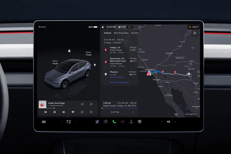 Tesla Adds Free Supercharging Filter In Navigation Trip Planner