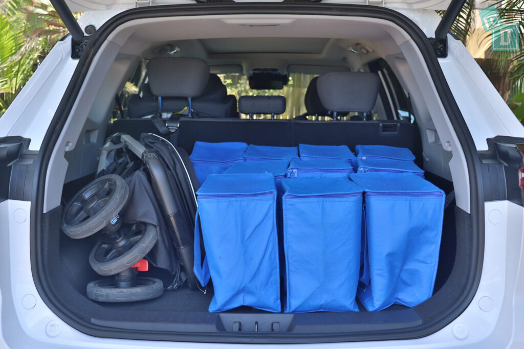 2025 Chery Tiggo 8 Plug-in Hybrid boot space for shopping with compact pram if two rows of seats are in use