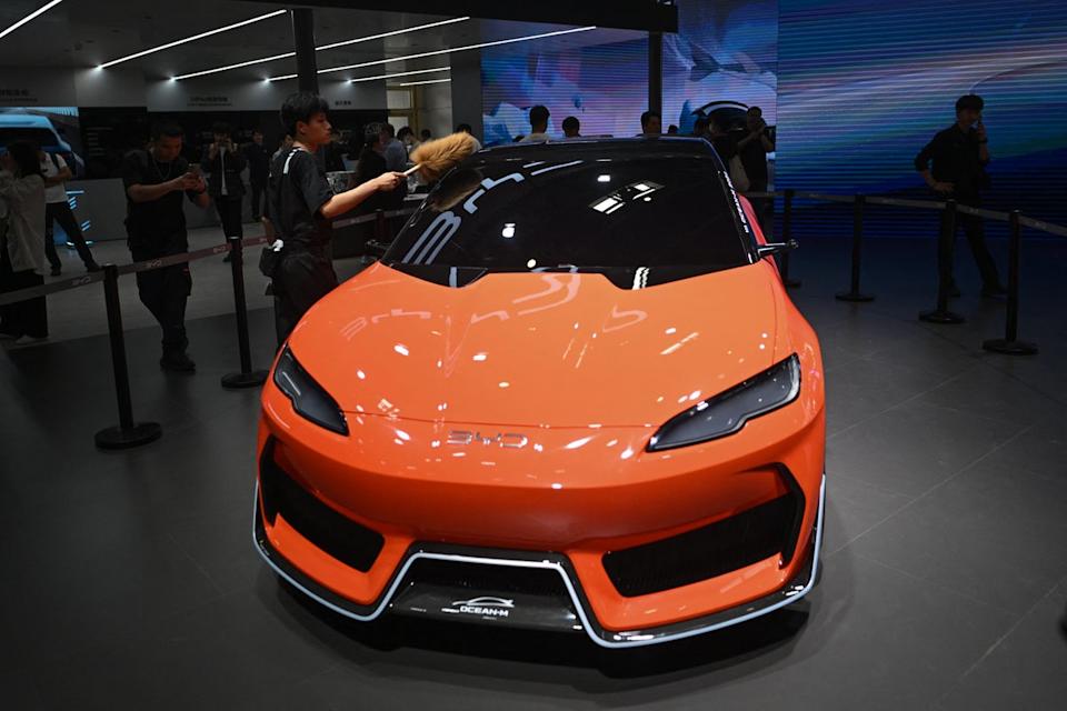 TikTok has been flooding Americans with Chinese-made electric vehicles, stirring up demand for cars not for sale in the US (Pedro Pardo/AFP via Getty Images)