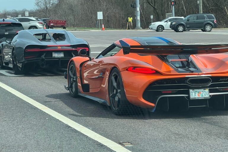 [Bugatti Chiron and Koenigsegg Jesko] Saw these today in Illinois Suburbs