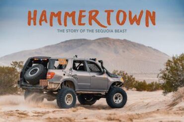 Toyota Sequoia modified into a King of the Hammers race car