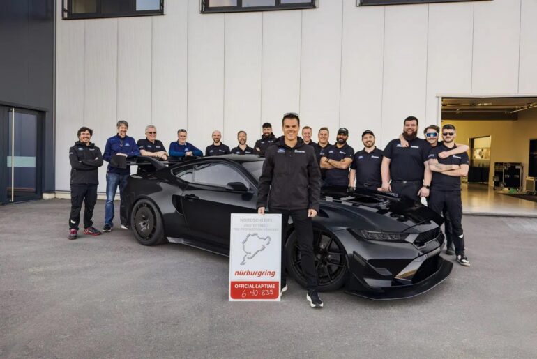 The new Ford Mustang GTD Competition absolutely dismantles the Manthey Porsche 911 GT3 RS with a new 6:40 lap time - and Ford makes sure everyone notices by dropping the time just two hours later the same day. A calculated public humiliation, nothing less. [1440x960]