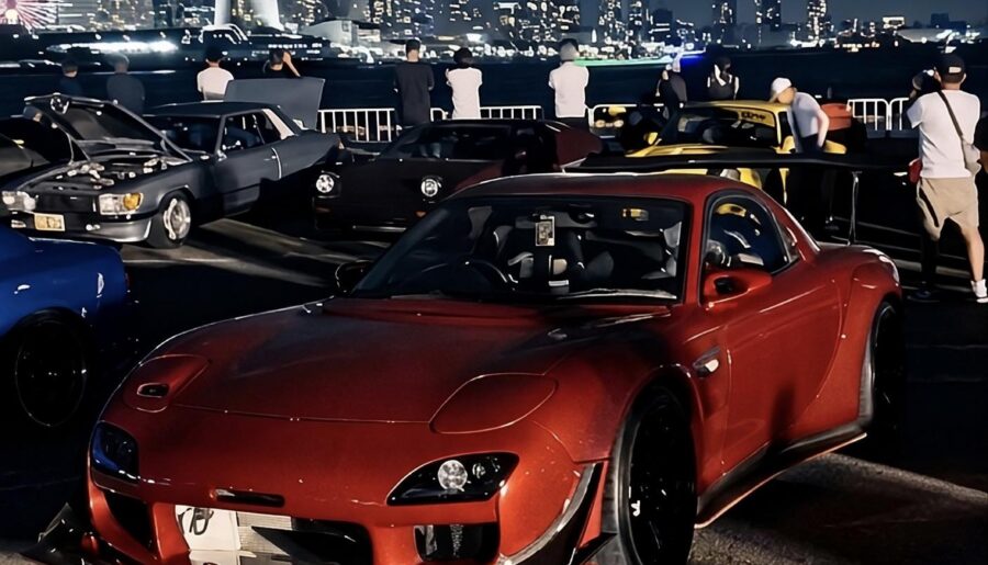 Made a wallpaper from @MasaruGT video on X of his Feed FD3S [546×1213]