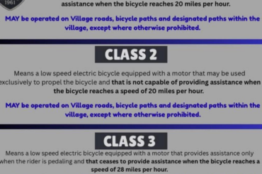 Channahon Police Department Reminds Residents of Electric Bicycle. Safety