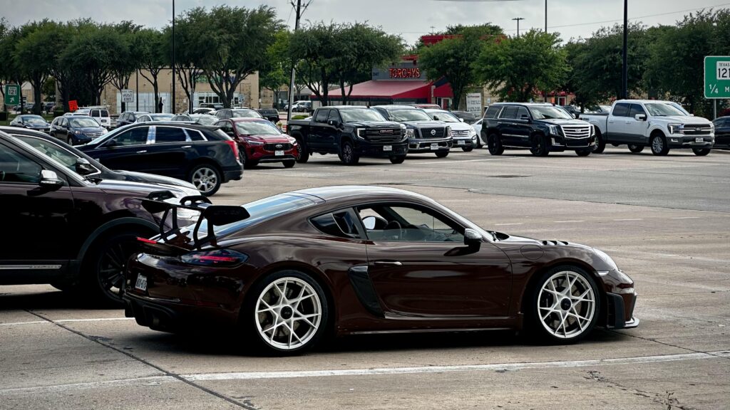 Here is a BROWN [Porsche GT4 RS 718] in Frisco, TX