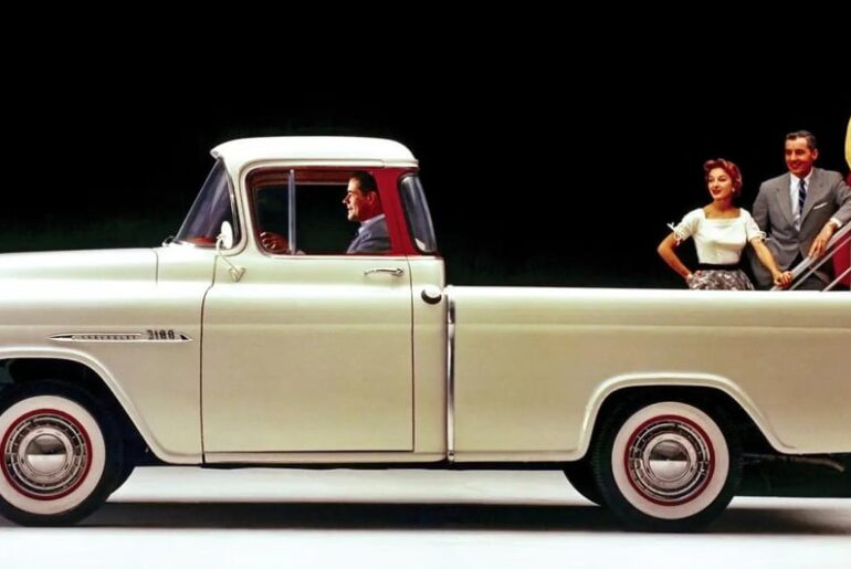 1955 Chevrolet Carrier 3100 series. 235.5ci Thriftmaster 6cyl, 112hp, 200lb-ft. 1/2 Ton