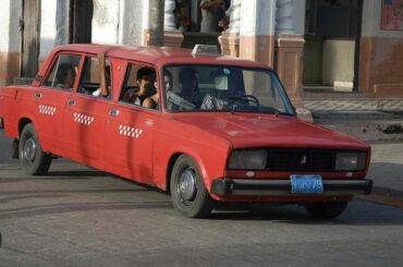 A modified taxi classic LADA 2105 in Havana, Cuba