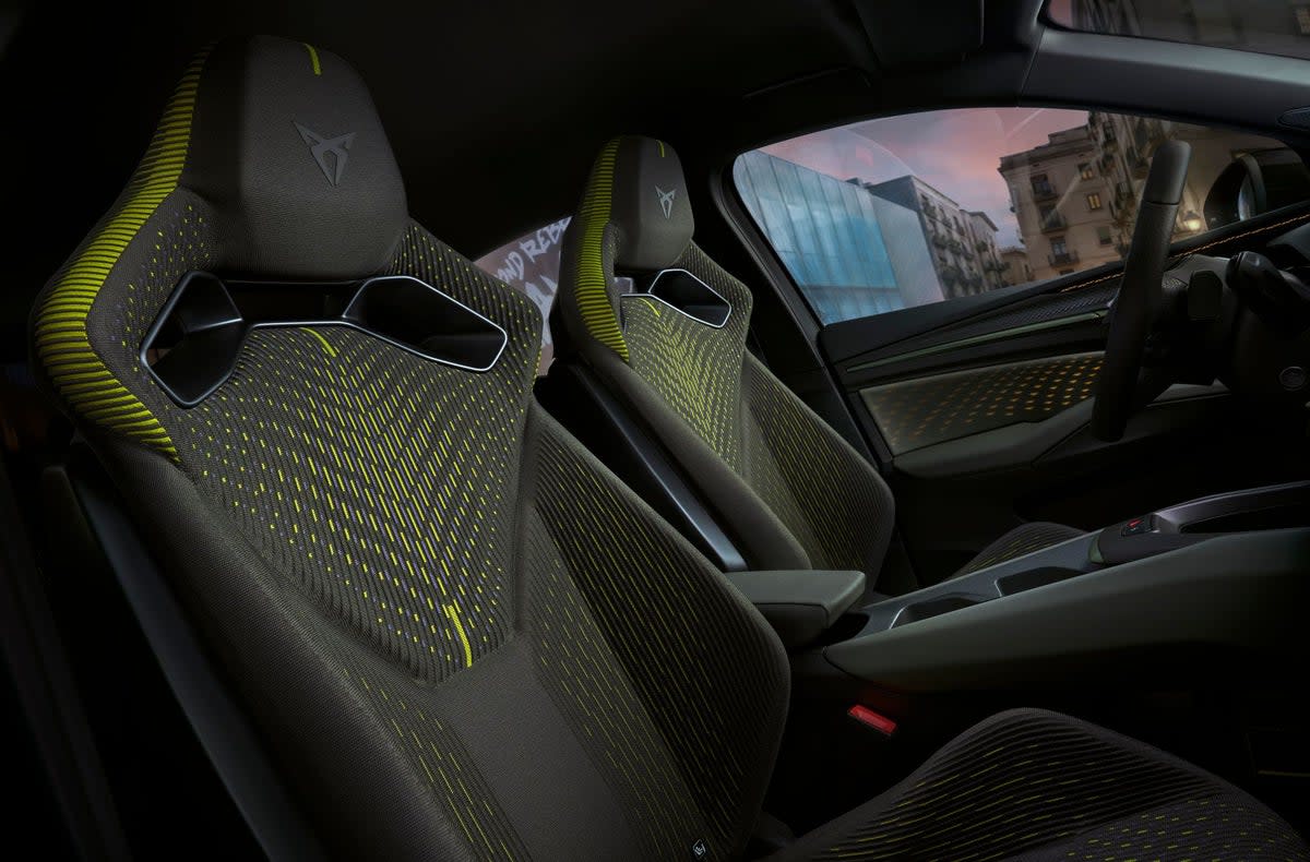 3D kitted seats and projected light on the doors elevate the Cupra Raval to almost premium car levels (Cupra)