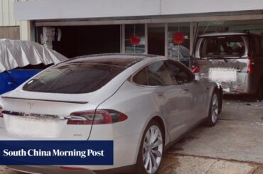 Teen driving Tesla arrested after knocking second vehicle through storefront