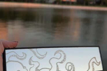 Etched a universal rear view mirror this time!