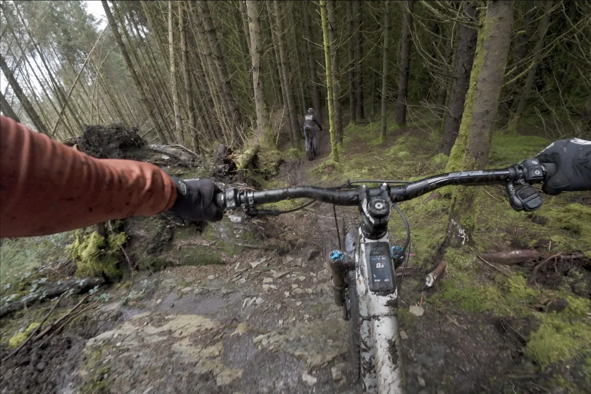 Riding wet rock slabs