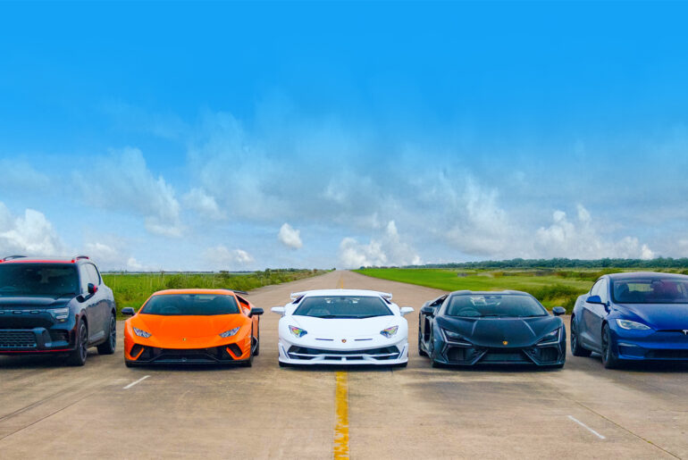 Lamborghinis vs electric cars: which is fastest in a drag race? 