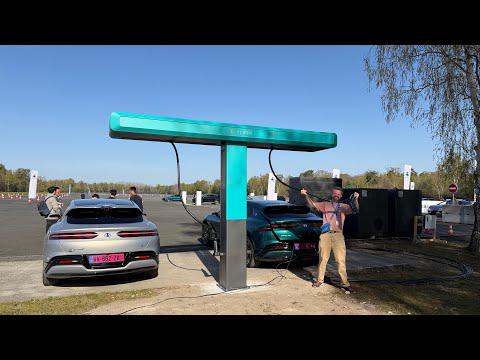 Flash charging in Europe, off grid at the BYD Denza launch | ElectricFelix