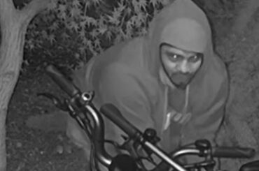 Visalia police are asking for help identifying two suspects caught on video allegedly cutting a lock and stealing two electric bikes worth about $7,000 from West Green Acres early April 5, 2026. (Visalia PD)