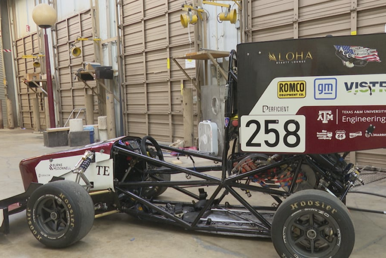 Texas A&M students unveil all-electric race car built from scratch
