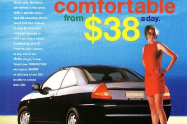 Mitsubishi Lancer Coupe the official car of Thrifty car rental