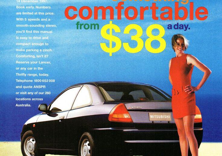 Mitsubishi Lancer Coupe the official car of Thrifty car rental