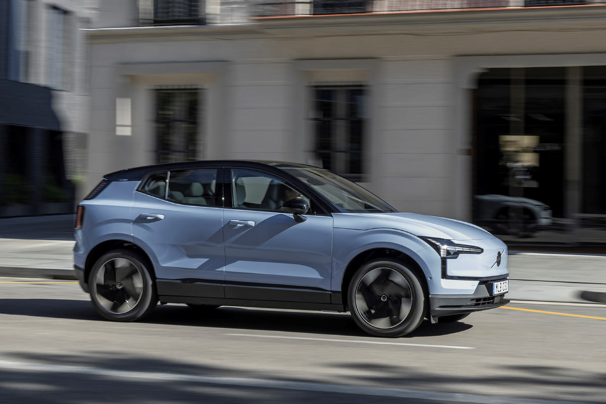 The Volvo EX30 works out £1,875 a year cheaper to run when leased than a BMW X1 (Volvo)