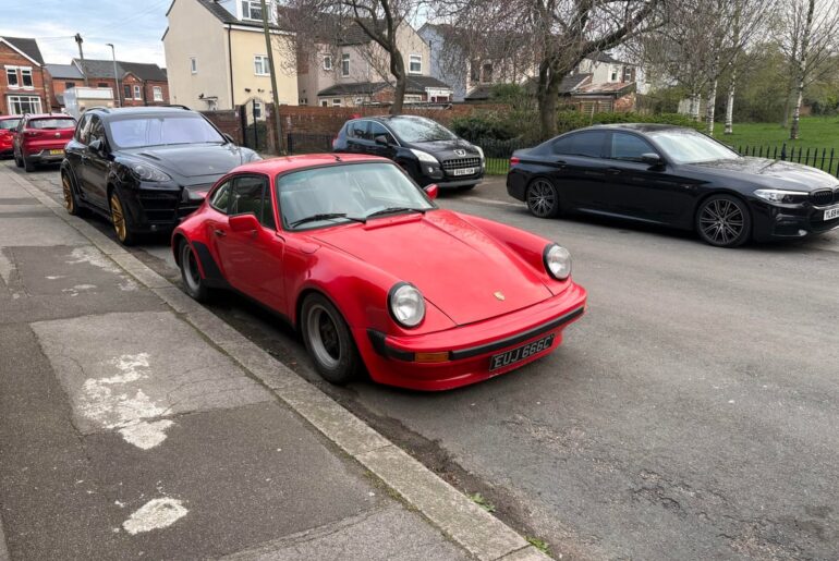 [Porsche 911] (maybe) on a roadside in South Yorkshire.