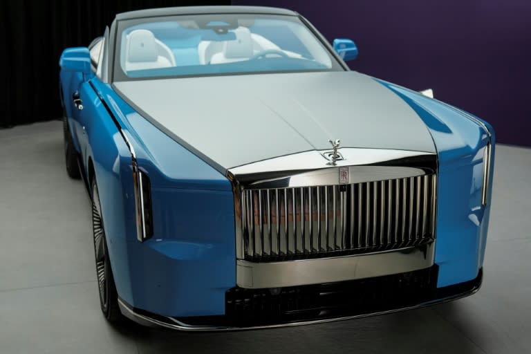 Rolls-Royce has unveiled its new luxury electric vehicle, limited to just a 100 cars at the company's Goodwood plant in Chichester, south of London (CARLOS JASSO)