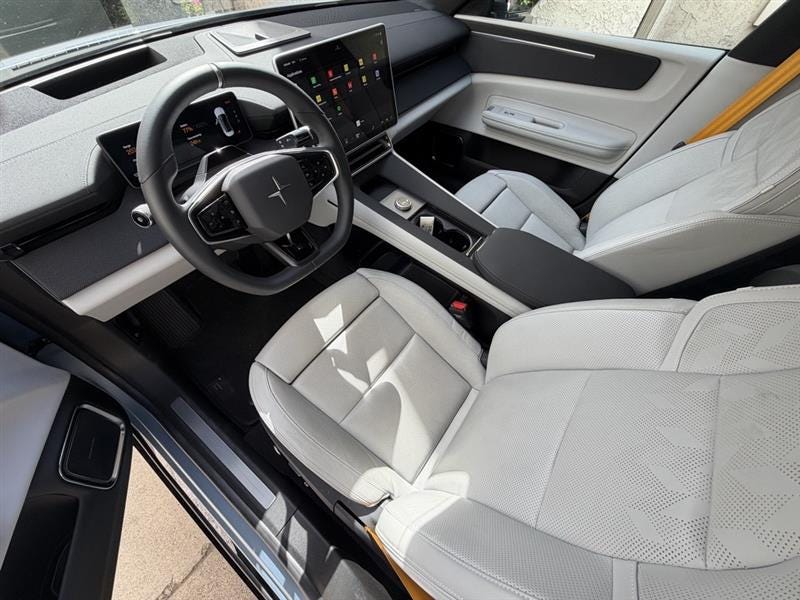 interior view of a modern electric vehicle