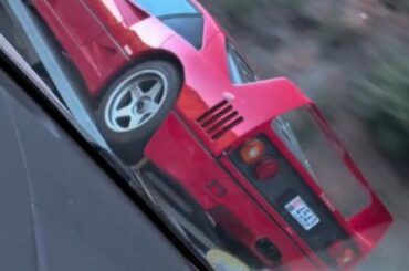 [Ferrari F40] with Monaco plates near Cannes, France