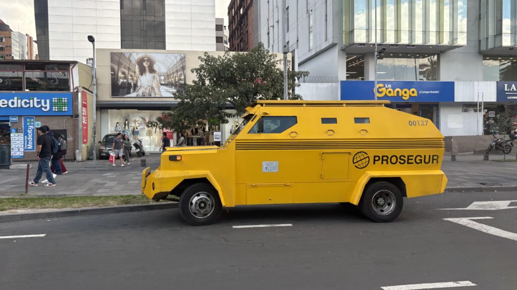 Some sort of makeshift armored car, Quito Ecuador