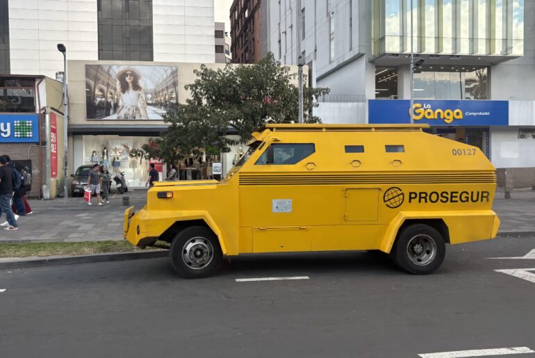 Some sort of makeshift armored car, Quito Ecuador