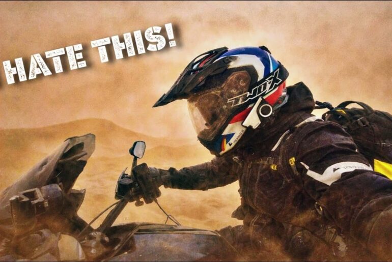 Watch This Moto Traveler Ride His EV Motorcycle In The Sahara Desert, Eat Sand