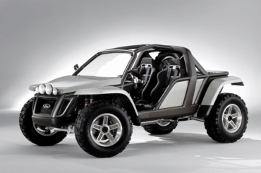 2001 Ford EX concept, this dune buggy styled vehicle had a front-mounted 4.0L SOHC supercharged V6 linked to a 5 speed manual