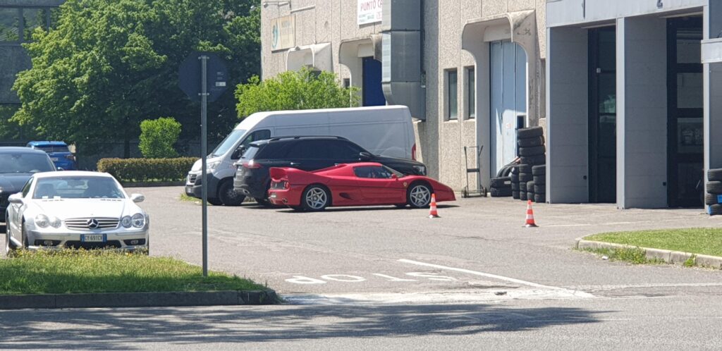 Yesterday an F40, today an [F50] at my local tire shop! Tomorrow?