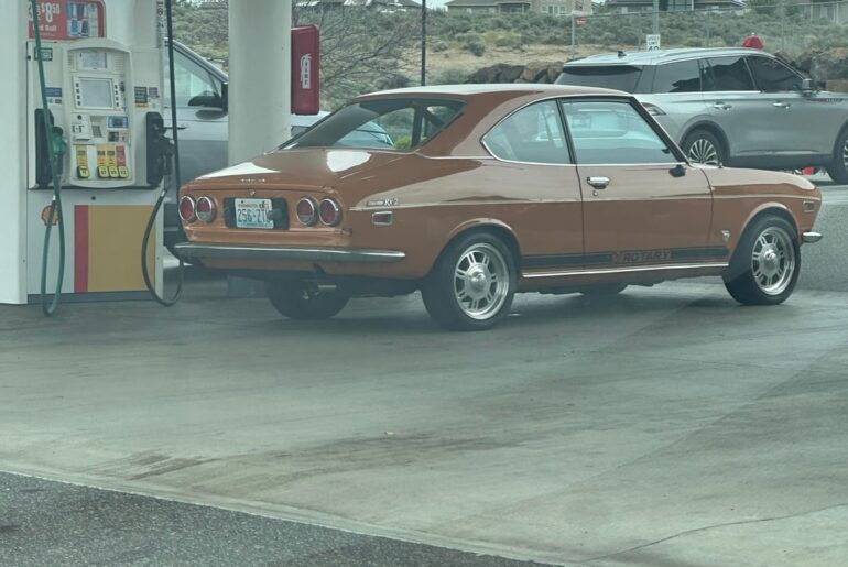 Spotted a [Mazda RX-2] the other day. Didn’t know this was a thing. Washington State. Early 70s?