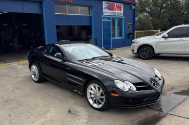 [SLR McLaren] At a shop down the street from my house. It has no brakes apparently.
