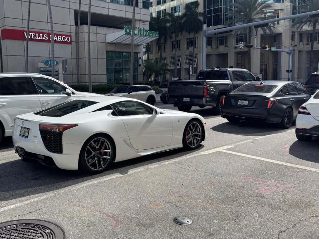 [Cadillac CT5V-BW] followed by a [Lexus LFA]