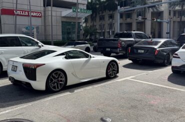 [Cadillac CT5V-BW] followed by a [Lexus LFA]