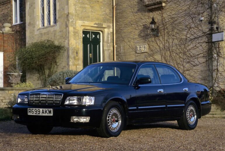 The 1997 Kia Enterprise was Kia's flagship full-size luxury sedan, primarily sold in the South Korean market. Launched that year, it was a rebadged version of the second-generation Mazda Sentia (HE platform), representing the final collaboration between Kia and Mazda before Kia's merger with Hyundai