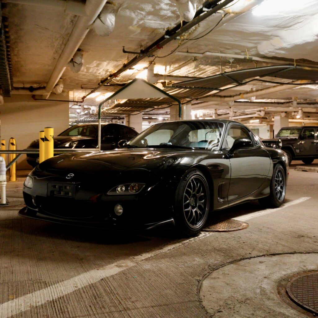 [Mazda FD RX-7] in a Whole Foods parking lot