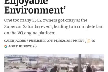 Car meet in Omaha, Nebraska bans Nissan cars powered by VQ V6 engines (350/370Z, Infiniti G-Cars, etc.)