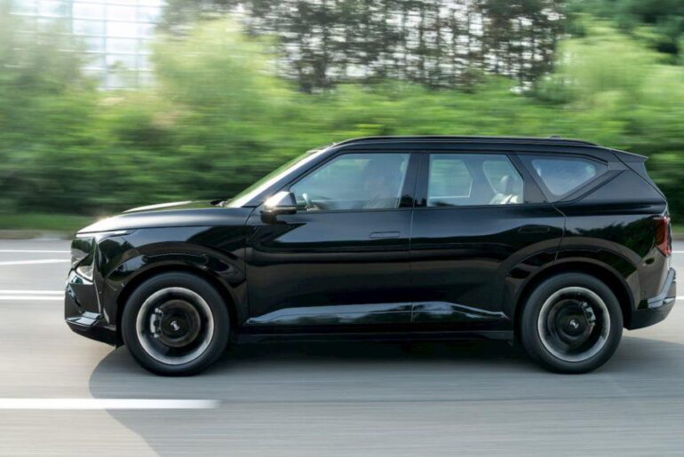 North American spec Kia EV5 spotted in California with US plates