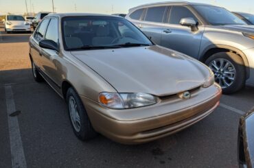 Mom, can we get a classic car? We have a classic car at home. The car [Geo Prizm]