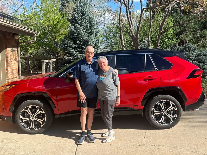 Gary and Lou McClelland’s plug-in hybrid SUV gets them around town without having to go to the gas station.